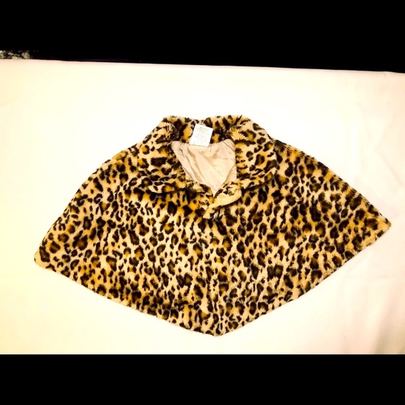 GIRLS LEOPARD JACKET SOFT FUR COAT LINED WHAT TO WEAR SLIPS OVER HEAD 18-24mo - Picture 5 of 6